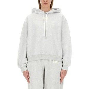 T By Alexander Wang Oversized Grey Hoodie With Subtle Logo - NWT